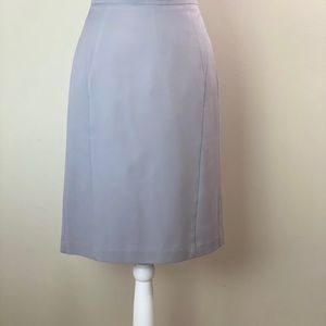 Gray pencil skirt with accordion pleat